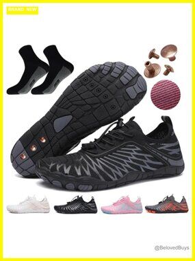 Barefoot Grounding Shoes PRO Pure Copper Screws Metal Insole 2 Pairs Socks